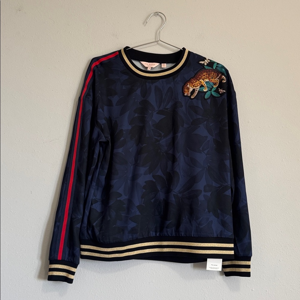 Ted Baker Navy top w Embroidered Tiger